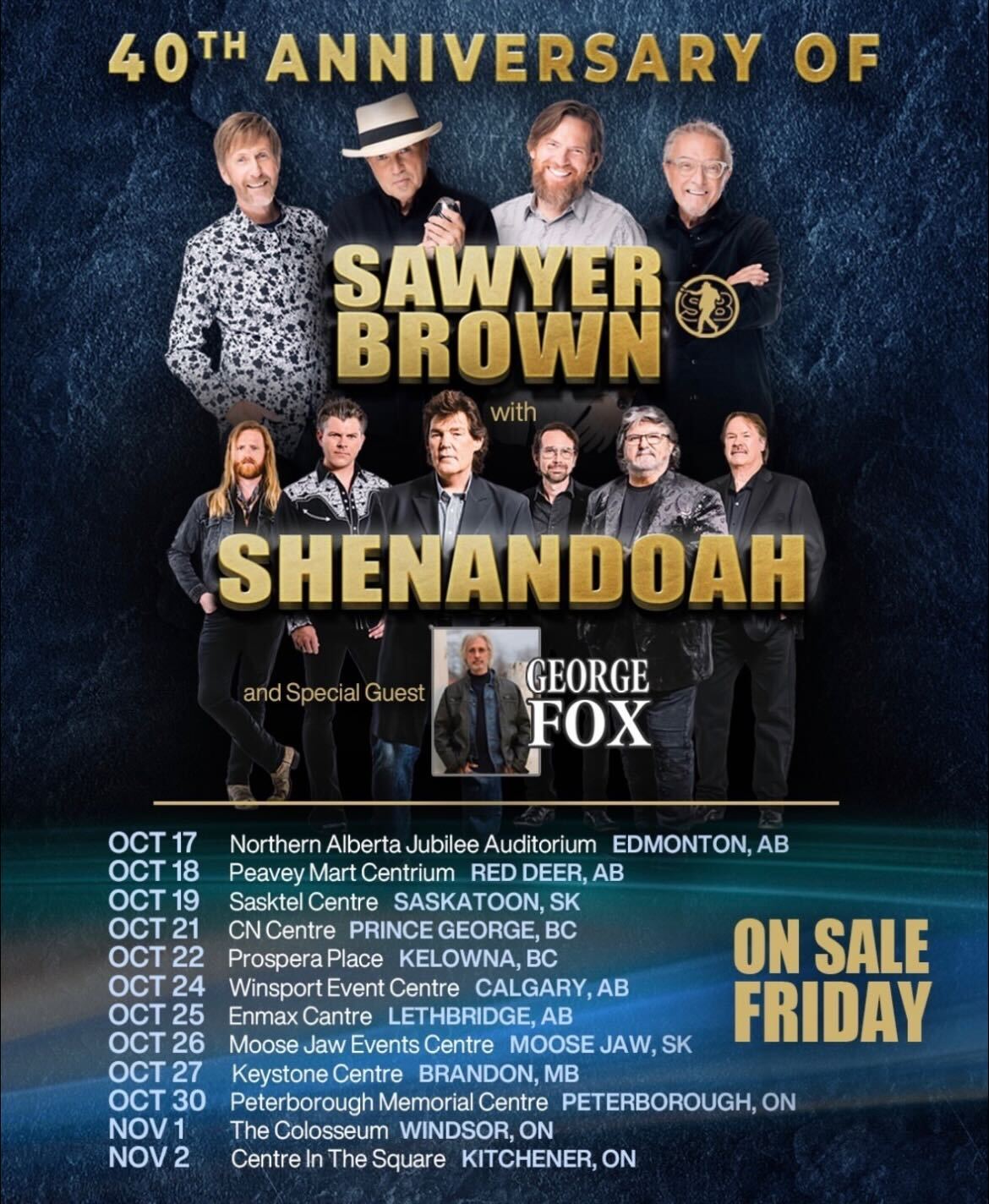 Sawyer Brown live tour poster 2026 & 2027